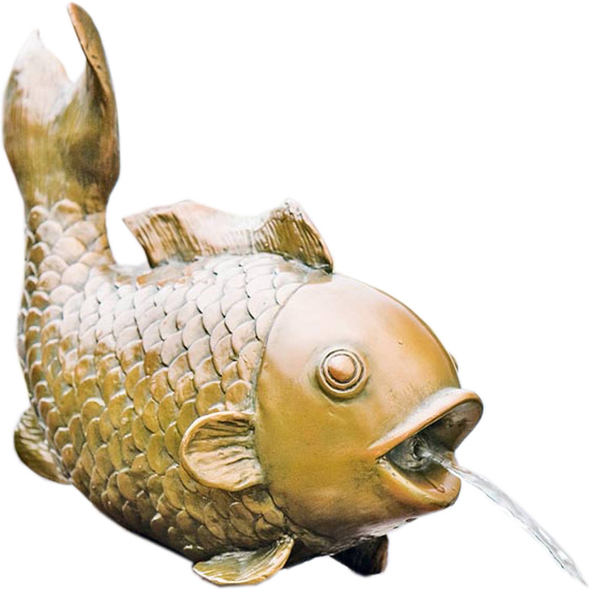 Wasserspeier goldener Fisch freigestellt